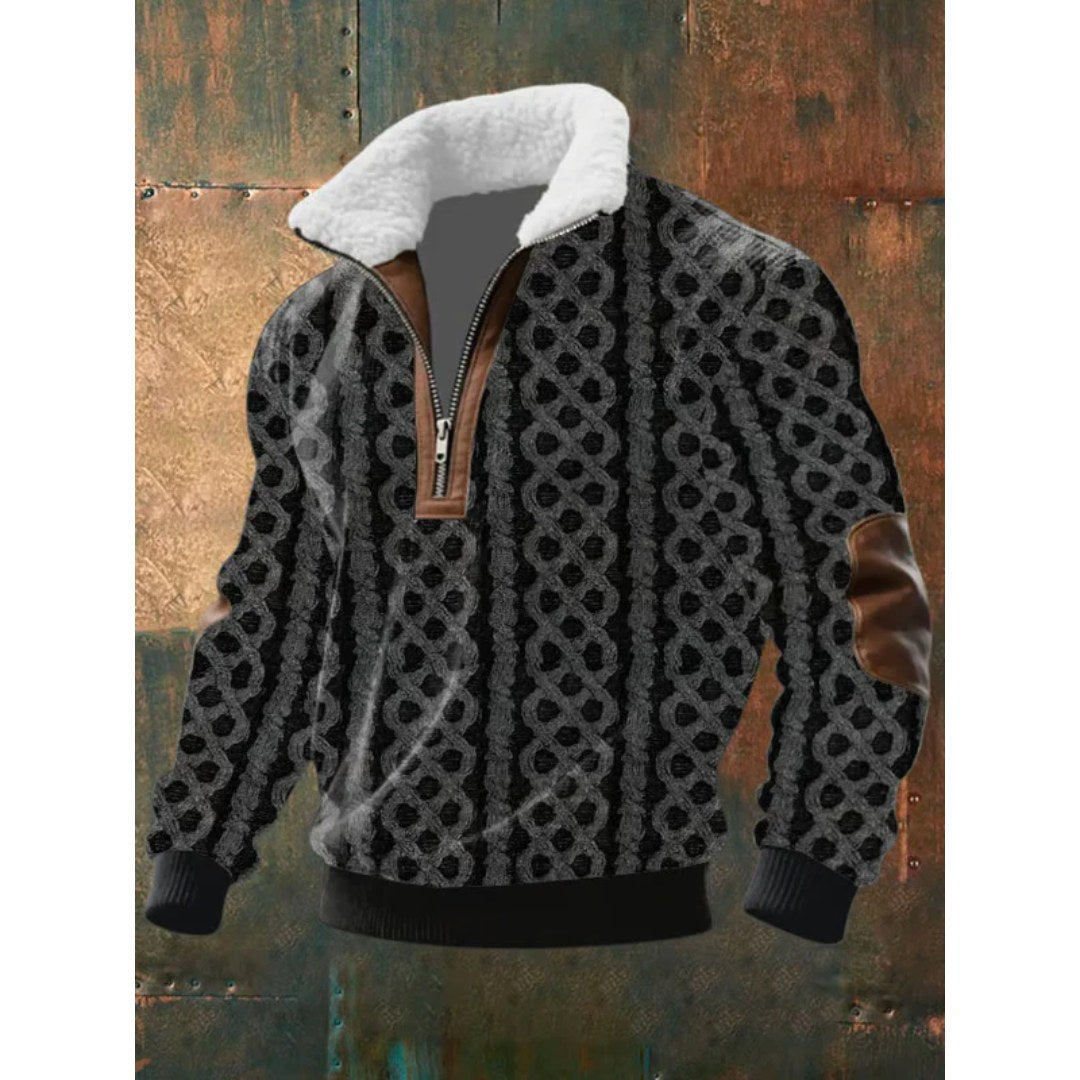 Spencer | Men's High-Neck Fleece Jumper, Warm Layering Jumper | Animated Apparel