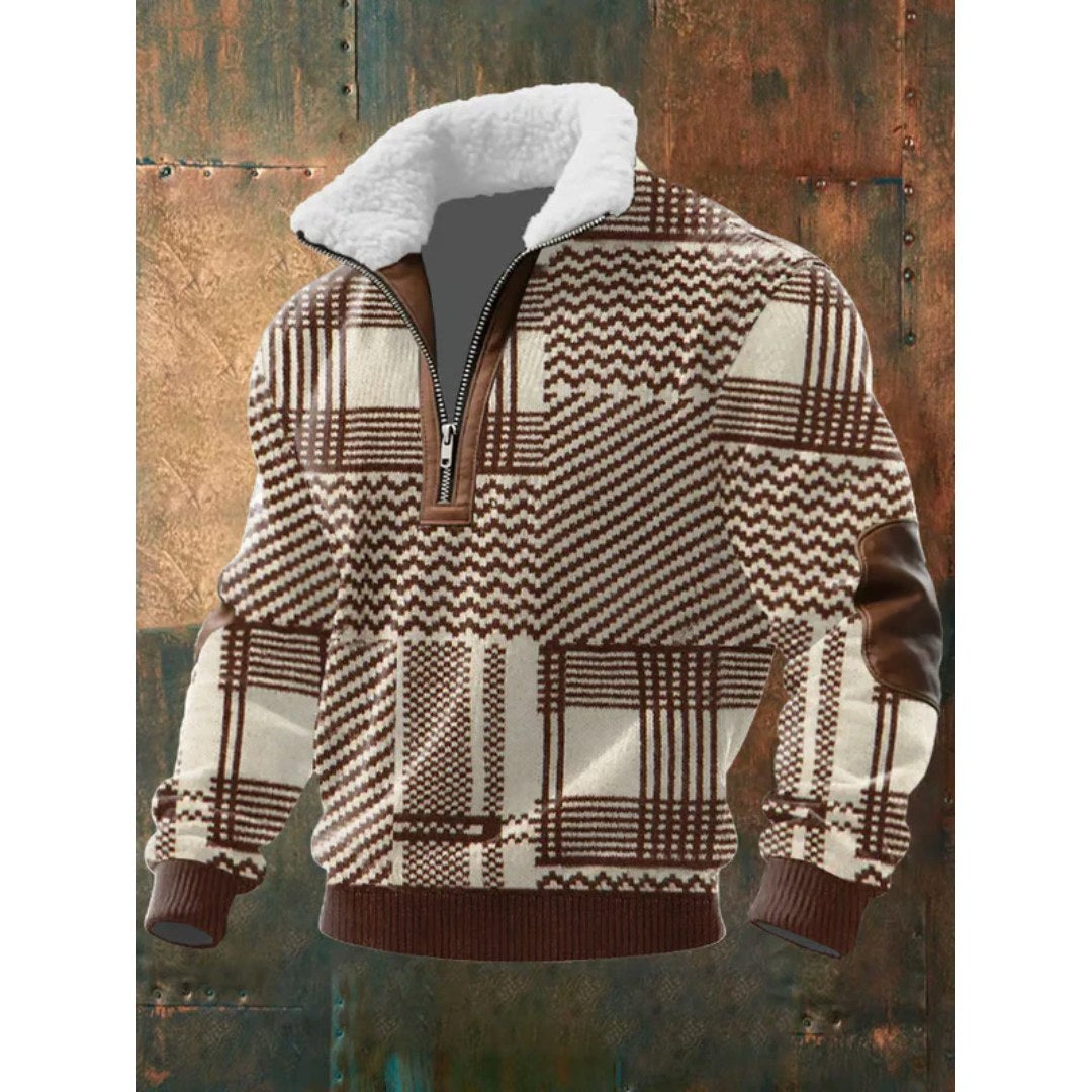 Spencer | Men's High-Neck Fleece Jumper, Warm Layering Jumper | Animated Apparel