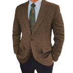 Charles | Men's Single-Breasted Blazer, Two-Button Retro Jacket | Animated Apparel