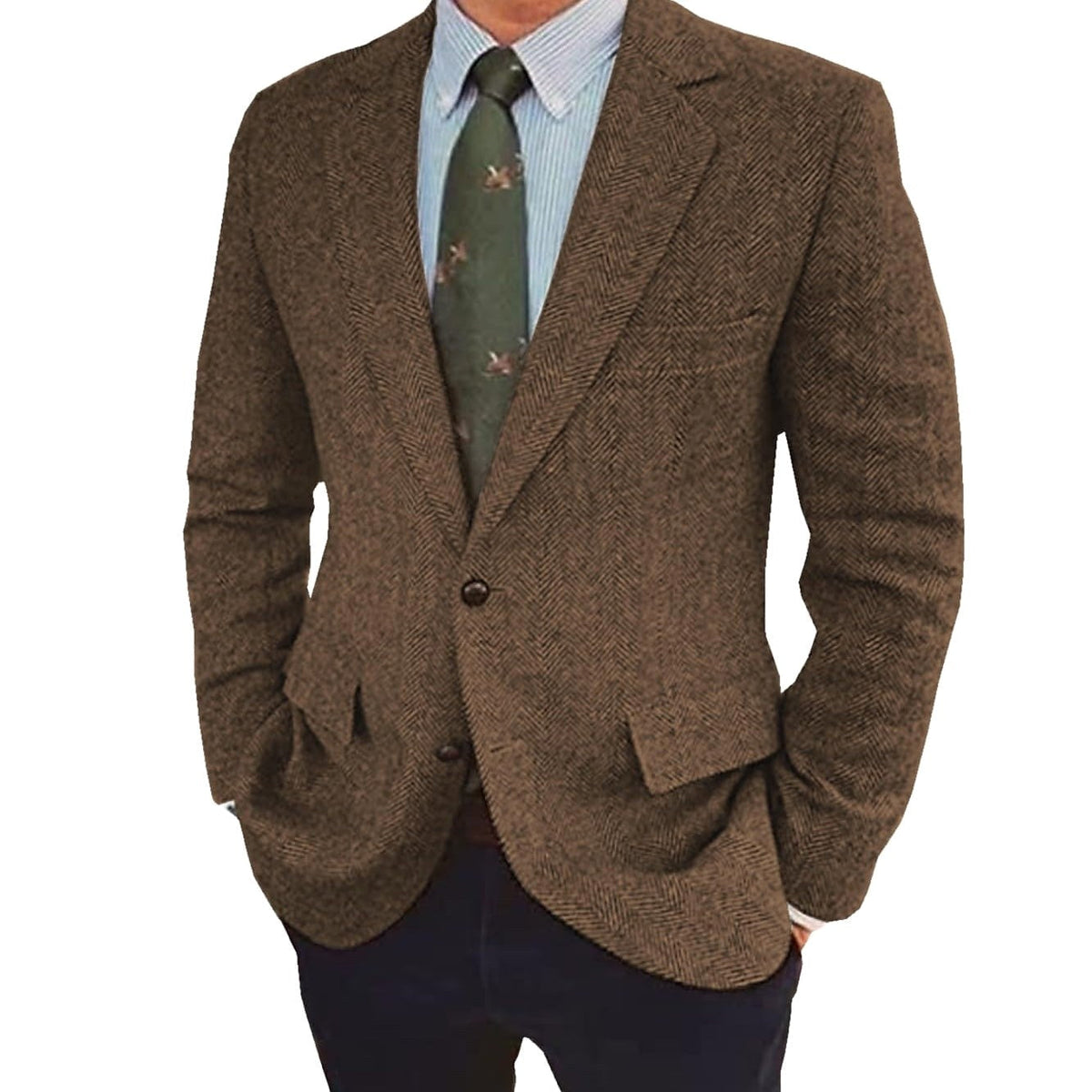 Charles | Men's Single-Breasted Blazer, Two-Button Retro Jacket | Animated Apparel