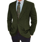 Charles | Men's Single-Breasted Blazer, Two-Button Retro Jacket | Animated Apparel