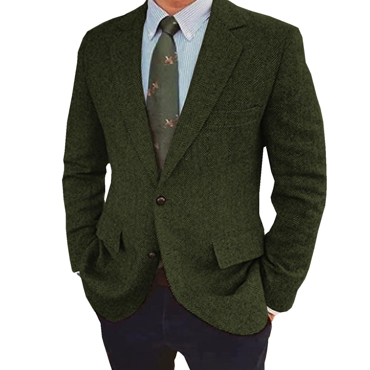 Charles | Men's Single-Breasted Blazer, Two-Button Retro Jacket | Animated Apparel