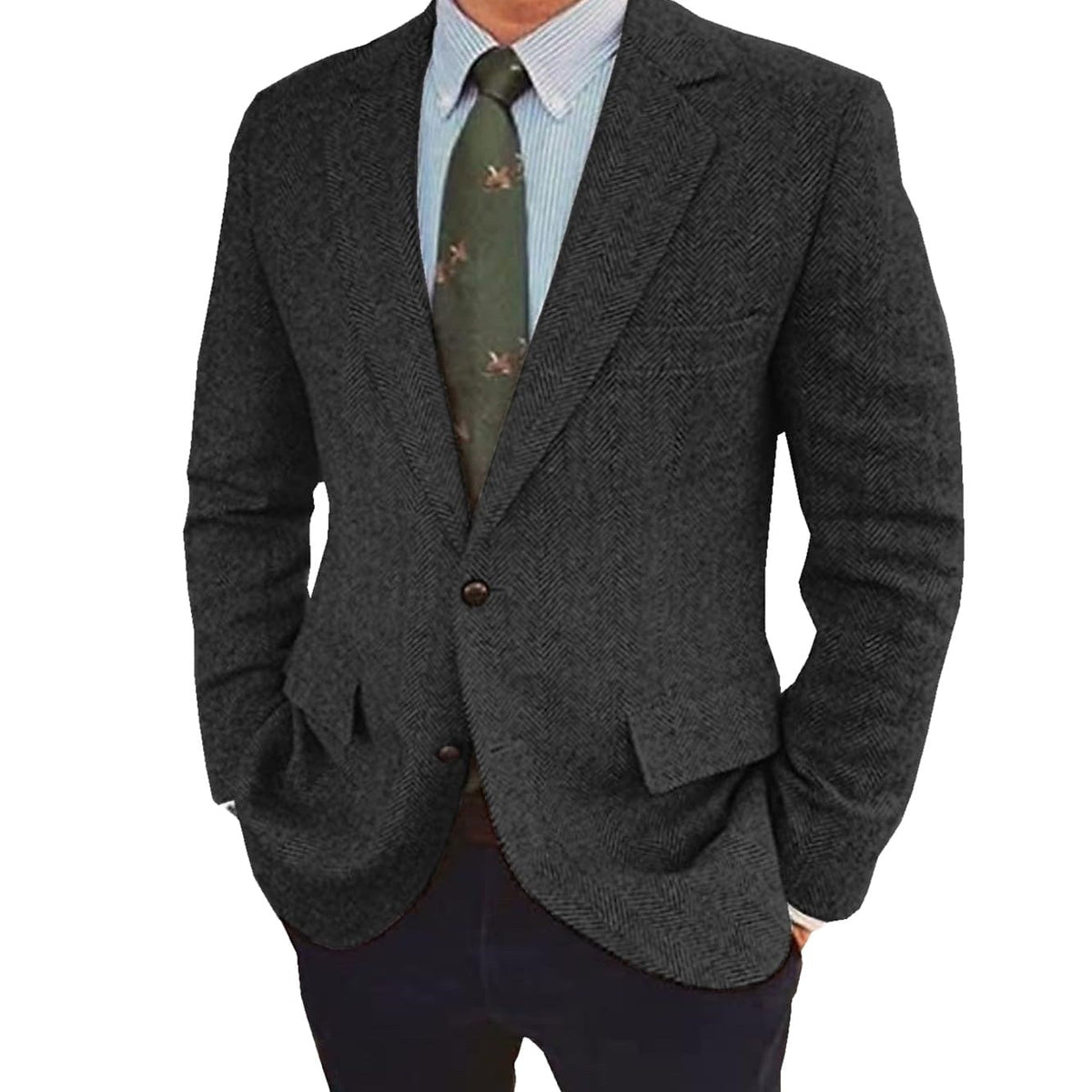 Charles | Men's Single-Breasted Blazer, Two-Button Retro Jacket | Animated Apparel
