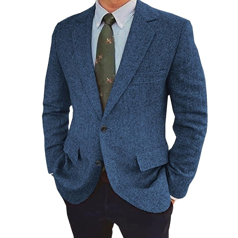 Charles | Men's Single-Breasted Blazer, Two-Button Retro Jacket | Animated Apparel