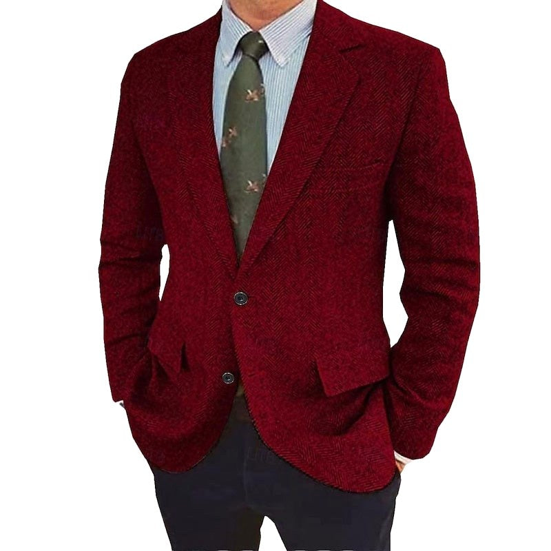 Charles | Men's Single-Breasted Blazer, Two-Button Retro Jacket | Animated Apparel