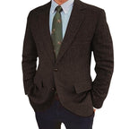 Charles | Men's Single-Breasted Blazer, Two-Button Retro Jacket | Animated Apparel