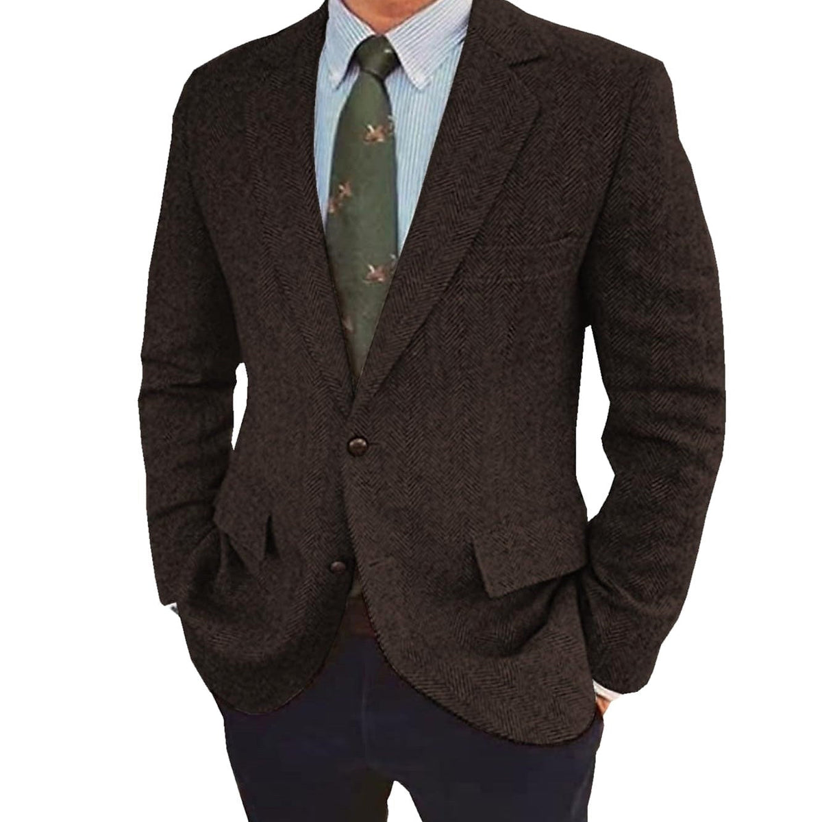 Charles | Men's Single-Breasted Blazer, Two-Button Retro Jacket | Animated Apparel