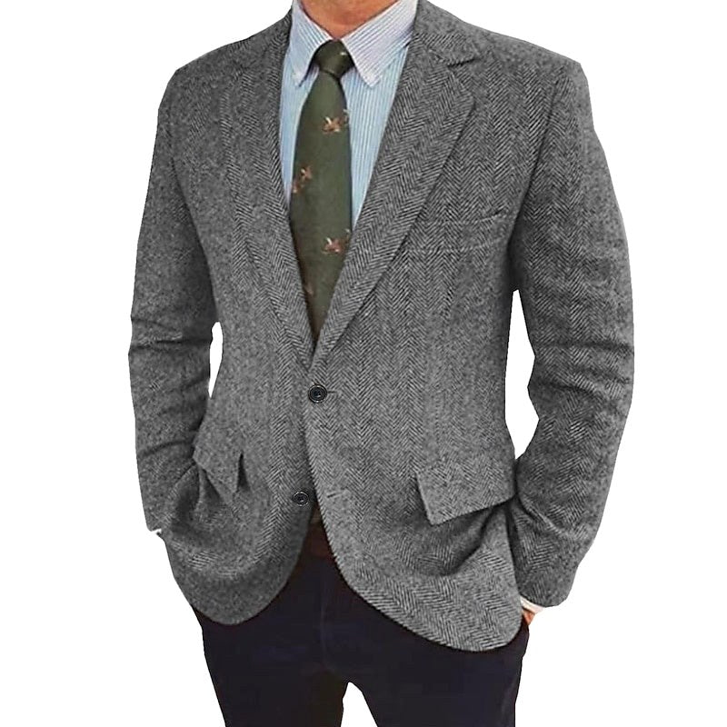 Charles | Men's Single-Breasted Blazer, Two-Button Retro Jacket | Animated Apparel