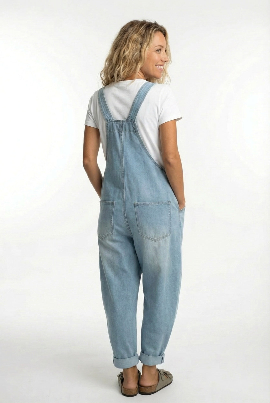 Stella | Women's Adjustable Buckle Denim Overalls - image 6