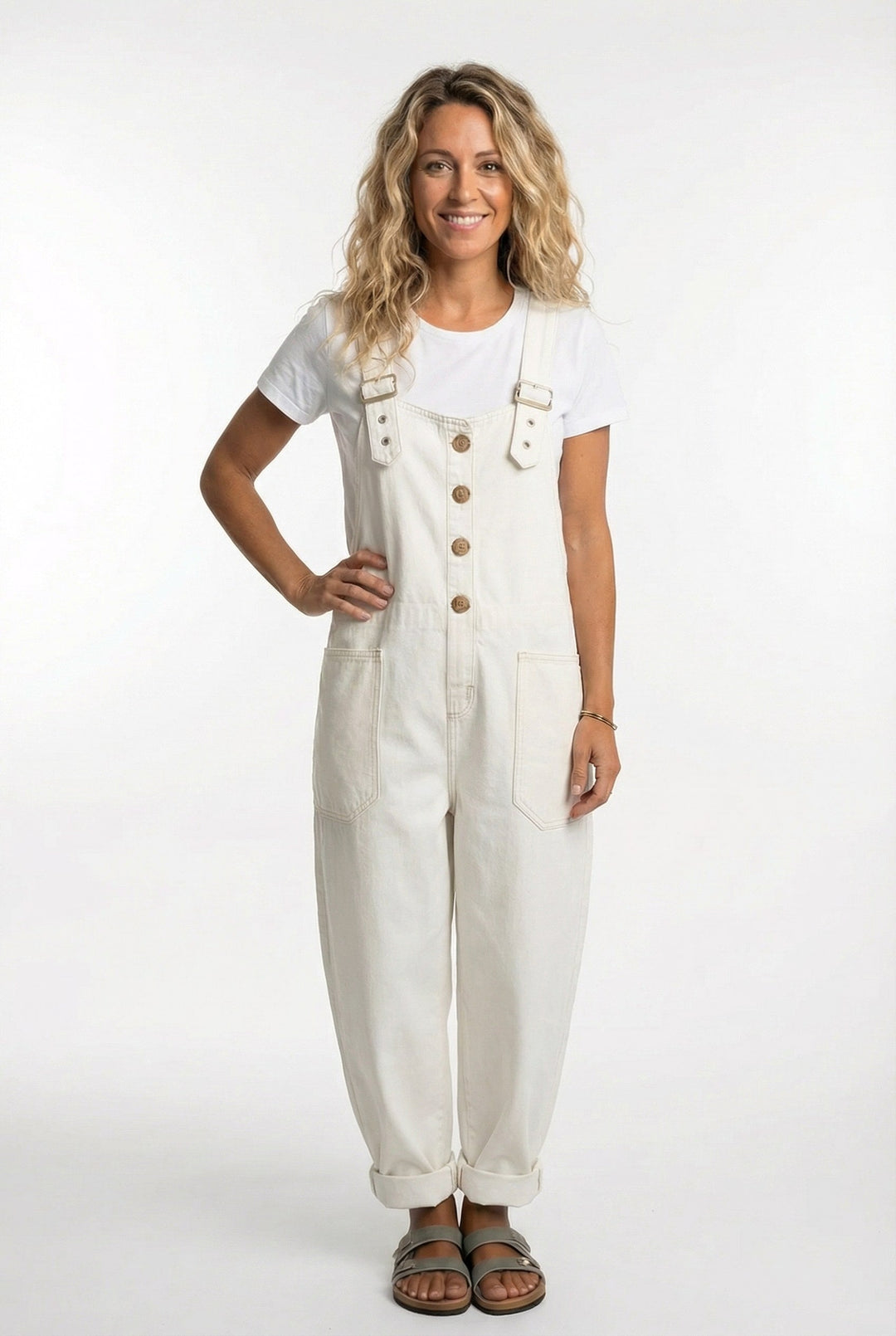 Stella | Women's Adjustable Buckle Denim Overalls - image 7