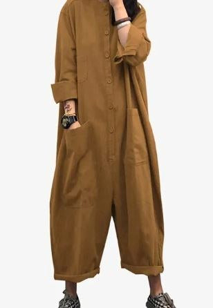 Stella | Women's Relaxed Winter Jumpsuit - Cachi