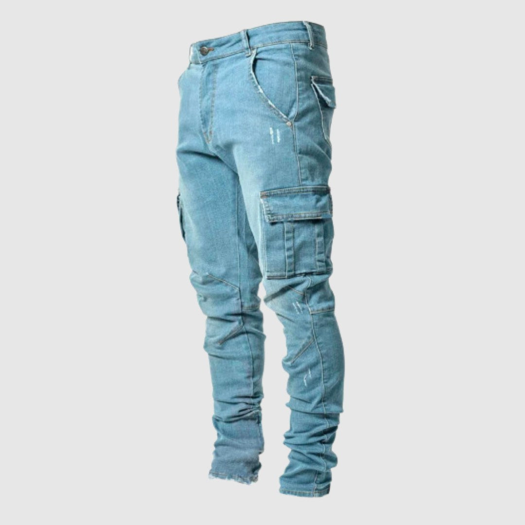 Stuart | Men's Ultra-Stretch Casual Jeans, Slim-Fit Denim Jeans | Animated Apparel