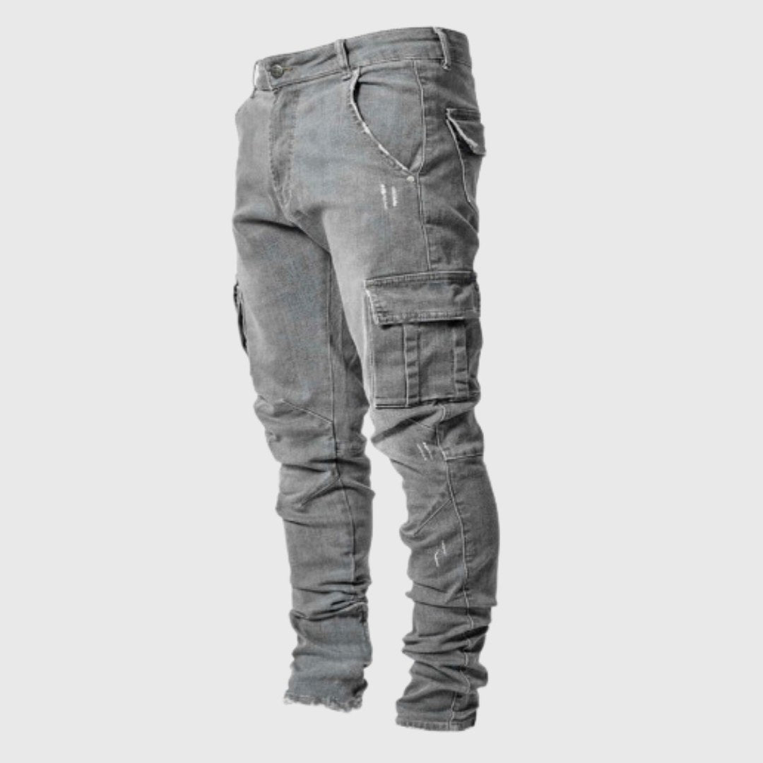 Stuart | Men's Ultra-Stretch Casual Jeans, Slim-Fit Denim Jeans | Animated Apparel