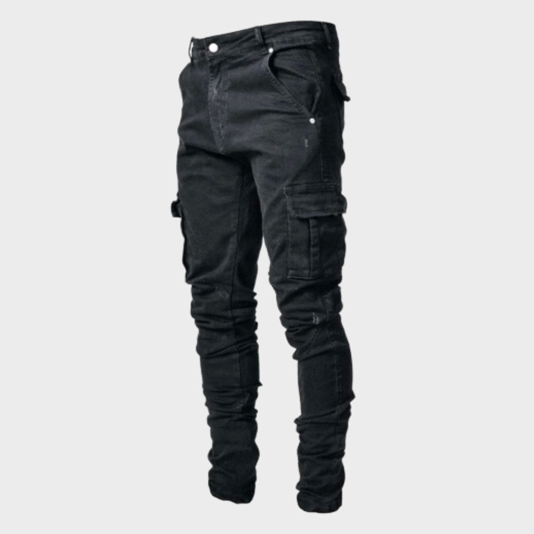 Stuart | Men's Ultra-Stretch Casual Jeans, Slim-Fit Denim Jeans | Animated Apparel
