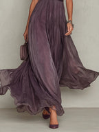 Leah | Women's Chiffon Maxi Dress, Puff Sleeve Evening Dress | Animated Apparel