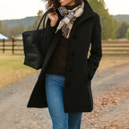 Susan | Women's Classic Button-Front Winter Coat, Tailored Autumn Coat | Animated Apparel