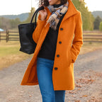 Susan | Women's Classic Button-Front Winter Coat, Tailored Autumn Coat | Animated Apparel