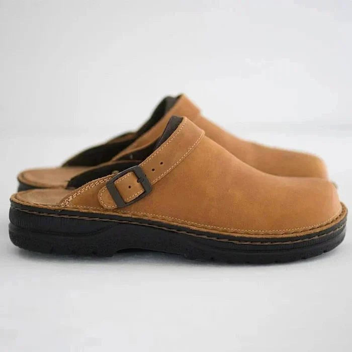 Sutton | Women's Supportive Comfort Leather Slip-Ons - Coffee
