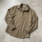 Suzanne | Women's Linen Blend Blouse with Classic Collar, Relaxed Fit Shirt | Animated Apparel