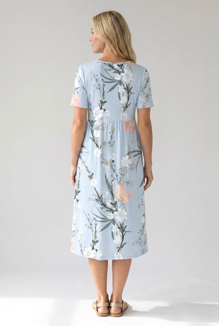 Teagan | Women's Printed Floral Midi Dress - image 4