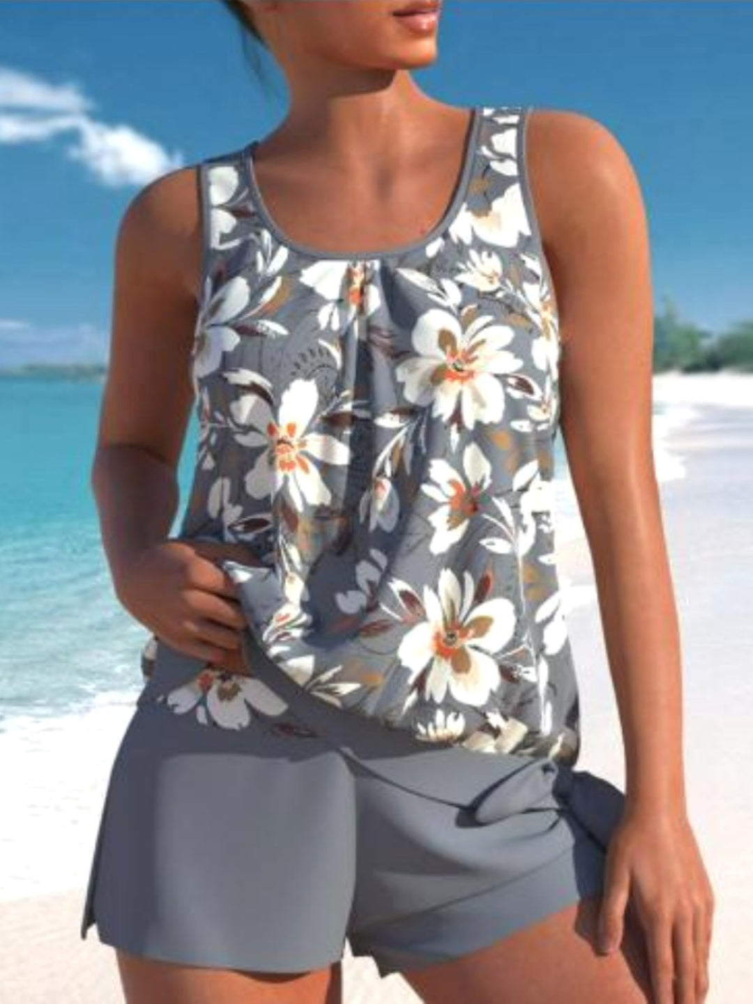 Teagan | Women's Tankini Shorts Swimsuit Set - image 5