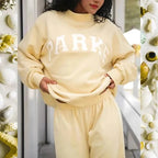 Thea | Women's Mock Neck Knit Sweatshirt, Varsity Letter Jumper | Animated Apparel
