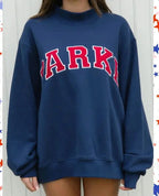 Thea | Women's Mock Neck Knit Sweatshirt, Varsity Letter Jumper | Animated Apparel