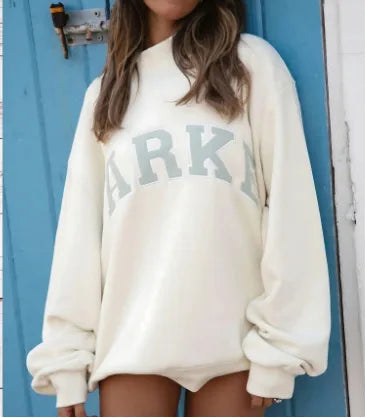 Thea | Women's Mock Neck Knit Sweatshirt, Varsity Letter Jumper | Animated Apparel