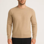 Benjamin | Men's Cashmere Crew Neck Jumper, Soft Luxury Knit | Animated Apparel