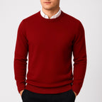 Benjamin | Men's Cashmere Crew Neck Jumper, Soft Luxury Knit | Animated Apparel