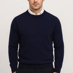 Benjamin | Men's Cashmere Crew Neck Jumper, Soft Luxury Knit | Animated Apparel