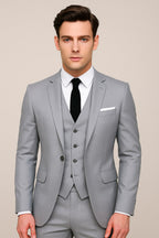 Theo | Men's Three-Piece Formal Suit, Jacket Waistcoat Trouser Suit | Animated Apparel | Black
