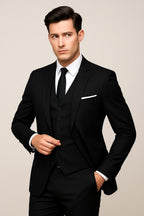 Theo | Men's Three-Piece Formal Suit, Jacket Waistcoat Trouser Suit | Animated Apparel | Grey