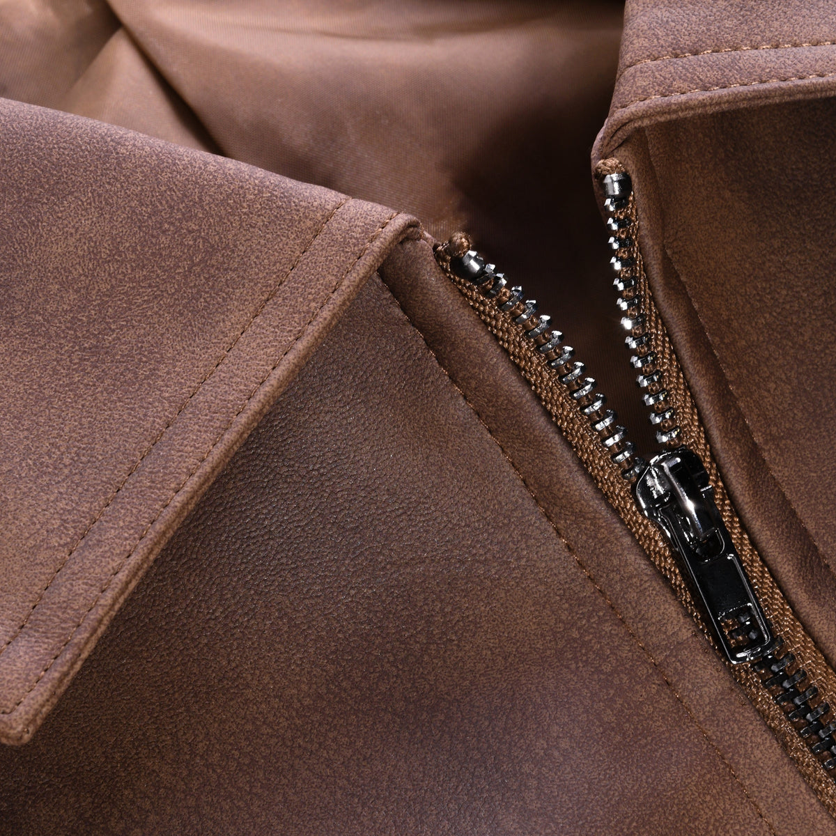 Mateo | Men's Leather Jacket, Zip-Front Autumn Coat | Animated Apparel