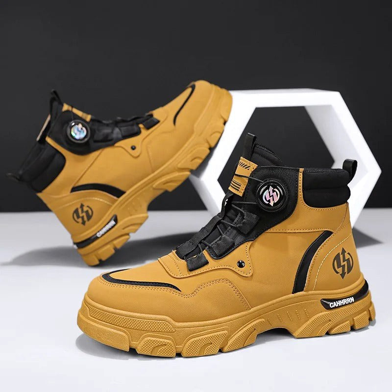 Thomas | Men's Work Boots with Dial Lock System, Heavy Duty Safety Boots | Animated Apparel | Black
