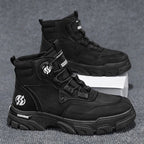 Thomas | Men's Work Boots with Dial Lock System, Heavy Duty Safety Boots | Animated Apparel | White