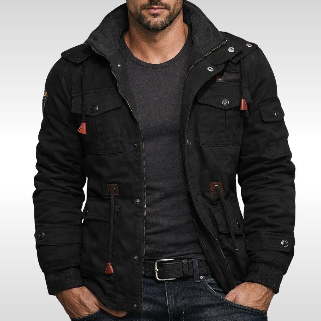 Trevor | Men's Insulated Winter Jacket, Practical Warmth Coat | Animated Apparel | Black