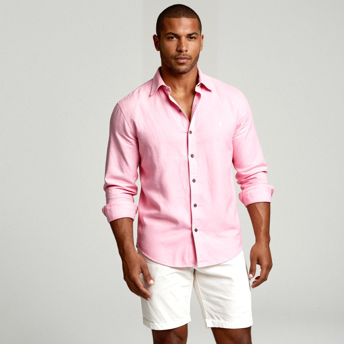 Trevor | Men's Long Sleeve Linen Shirt, Vintage Tailored Shirt | Animated Apparel