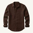 Trevor | Men's Long Sleeve Linen Shirt, Vintage Tailored Shirt | Animated Apparel