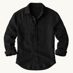 Trevor | Men's Long Sleeve Linen Shirt, Vintage Tailored Shirt | Animated Apparel