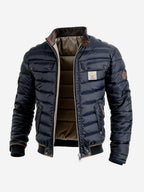 Trevor | Men's Quilted Jacket with Relaxed Fit, Lightweight Autumn Jacket | Animated Apparel | Navy Blue