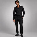 Tristan | Men's Checked Slim Fit Trousers, Smart Casual Trousers | Animated Apparel | Dark Gray