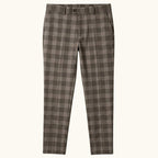 Tristan | Men's Checked Slim Fit Trousers, Smart Casual Trousers | Animated Apparel | Khaki