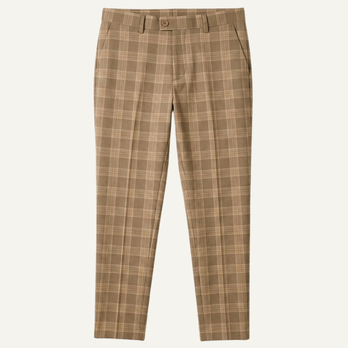Tristan | Men's Checked Slim Fit Trousers, Smart Casual Trousers | Animated Apparel