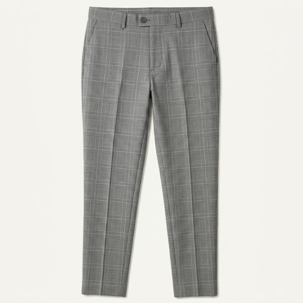 Tristan | Men's Checked Slim Fit Trousers, Smart Casual Trousers | Animated Apparel