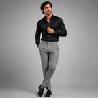 Tristan | Men's Checked Slim Fit Trousers, Smart Casual Trousers | Animated Apparel