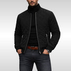 Tristan | Men's Quilted Jacket, Lightweight Autumn Coat | Animated Apparel | Black