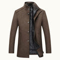 Tucker | Men's Wool Blend Tailored Trench Coat, Classic Formal Coat | Animated Apparel