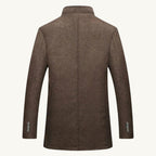 Tucker | Men's Wool Blend Tailored Trench Coat, Classic Formal Coat | Animated Apparel