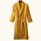 Tyler | Men's Cotton Waffle Lightweight Bathrobe, Spa Robe with Belt | Animated Apparel | White